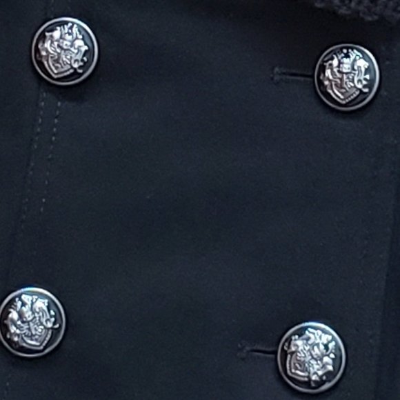 KENSIE Double Breasted Hoodie Peacoat Black Size XS - Picture 13 of 14